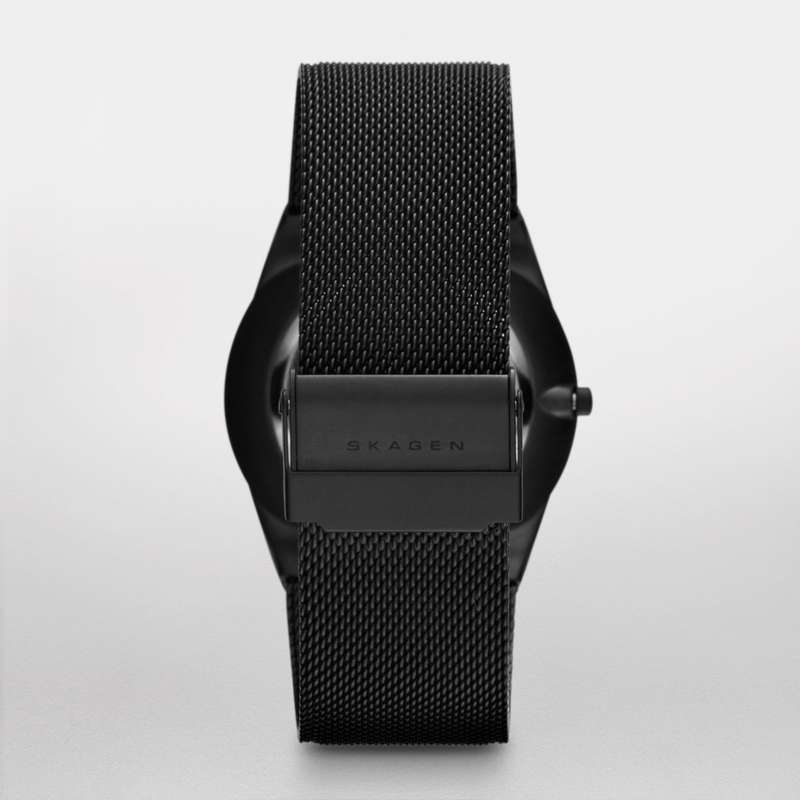 Skagen Melbye Black Round Stainless Steel Mesh Men's Watch | SKW6006