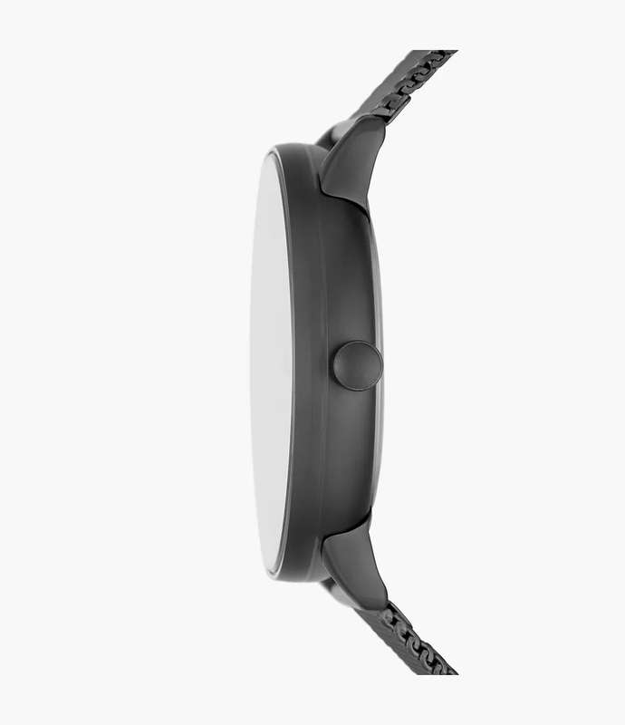 Skagen Riis Three-Hand Charcoal Stainless Steel Mesh Men's Watch | SKW6884