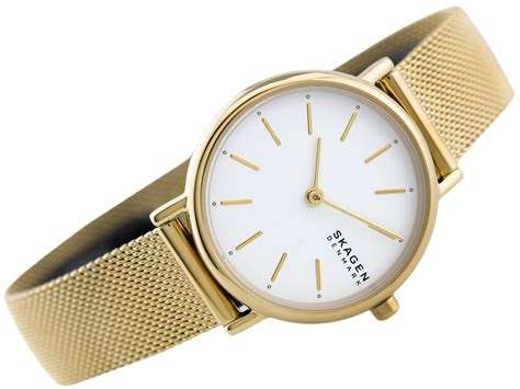 Skagen Signatur Gold Round Stainless Steel Mesh Women's Watch | SKW2693