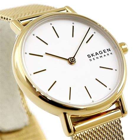 Skagen Signatur Gold Round Stainless Steel Mesh Women's Watch | SKW2693