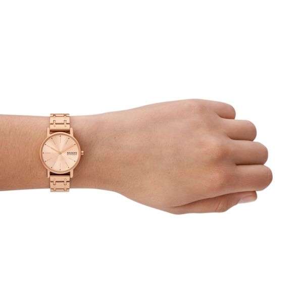 Skagen Signatur Lille Two-Hand Rose Gold Stainless Steel Woman's Watch | SKW3125