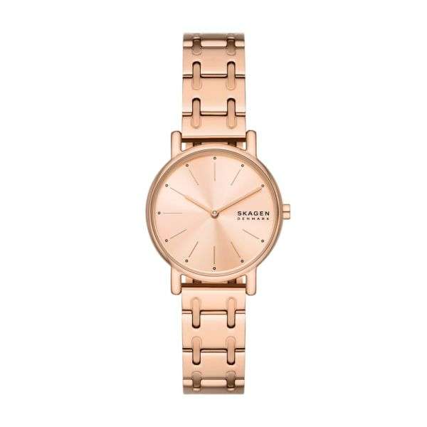 Skagen Signatur Lille Two-Hand Rose Gold Stainless Steel Woman's Watch | SKW3125