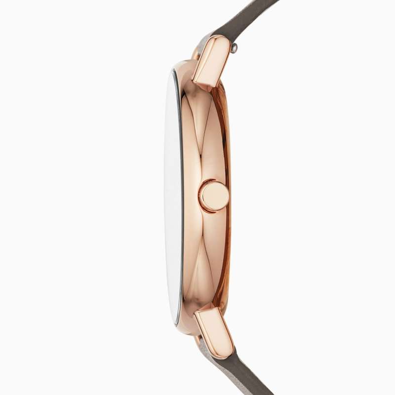 Skagen Signatur Rose Gold Round Leather Women's Watch | SKW2794
