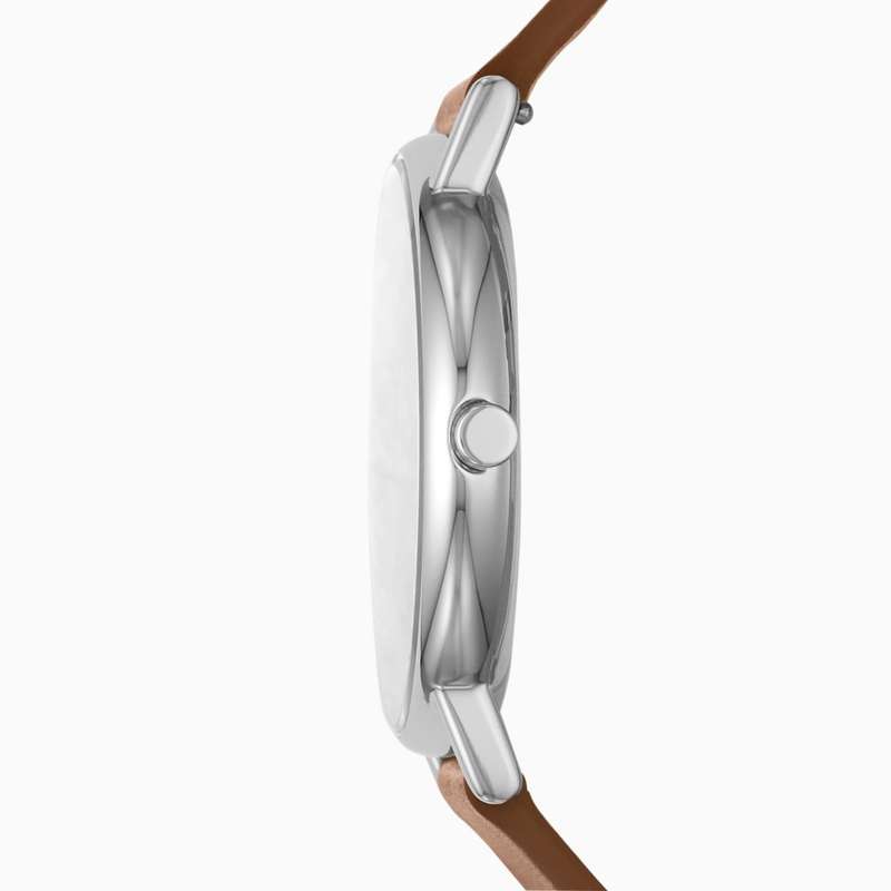 Skagen Signatur Silver Round Leather Men's Watch | SKW6578