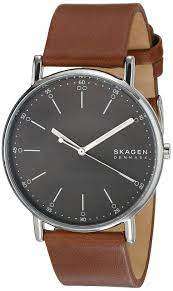 Skagen Signatur Silver Round Leather Men's Watch | SKW6578