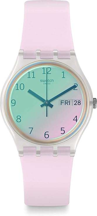 Swatch Adult Analogue Quartz Silicone Strap Unisex Watch | GE714