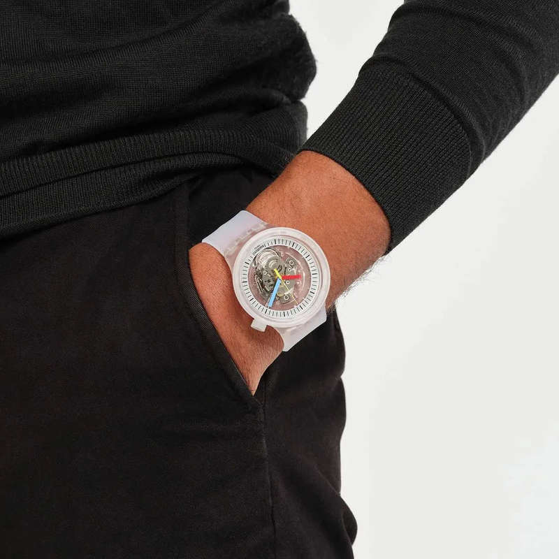 Swatch Big Bold Standard Quartz Casual Unisex Transparent Watch | SB01K100
