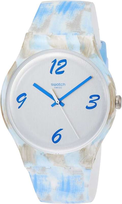 Swatch Bluquarelle Grey Dial Woman's Watch | SUOW149