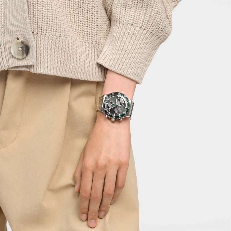 Swatch DARK GREEN IRONY Watch YVS506G