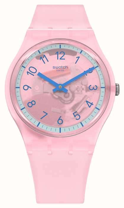 Swatch PINK PAY! Pink Semi-Transparent Strap Unisex Watch | SVHP100-5300