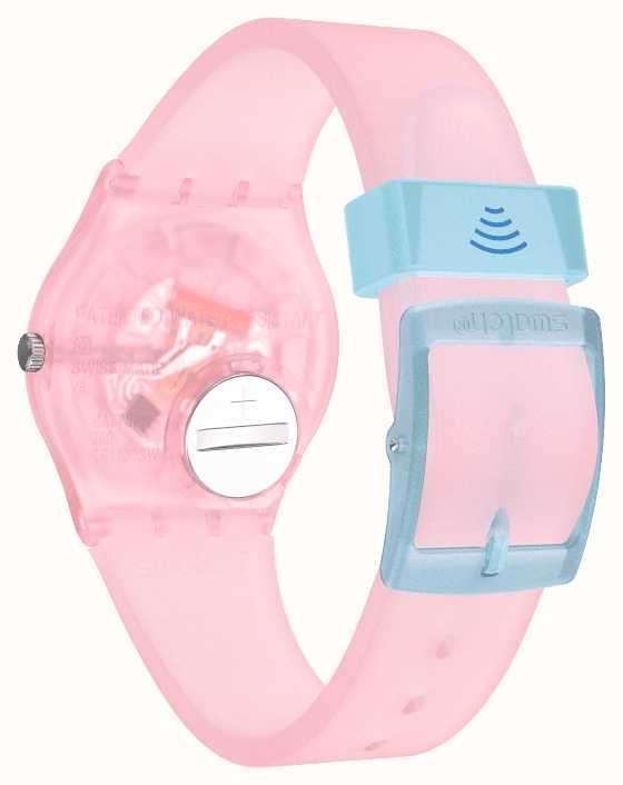 Swatch PINK PAY! Pink Semi-Transparent Strap Unisex Watch | SVHP100-5300