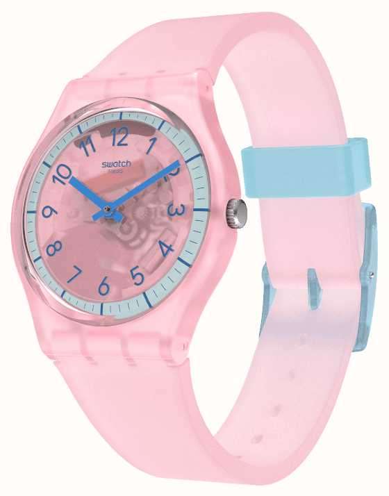 Swatch PINK PAY! Pink Semi-Transparent Strap Unisex Watch | SVHP100-5300