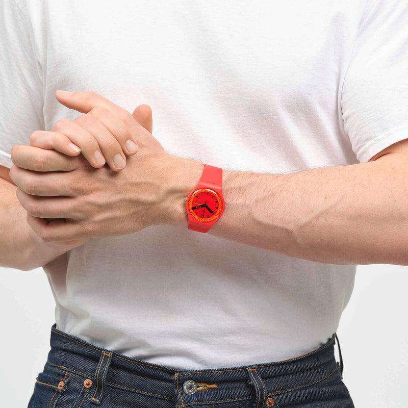 Swatch Proudly Red Unisex Watch | SO29R705