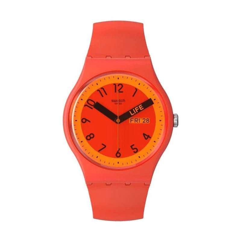 Swatch Proudly Red Unisex Watch | SO29R705