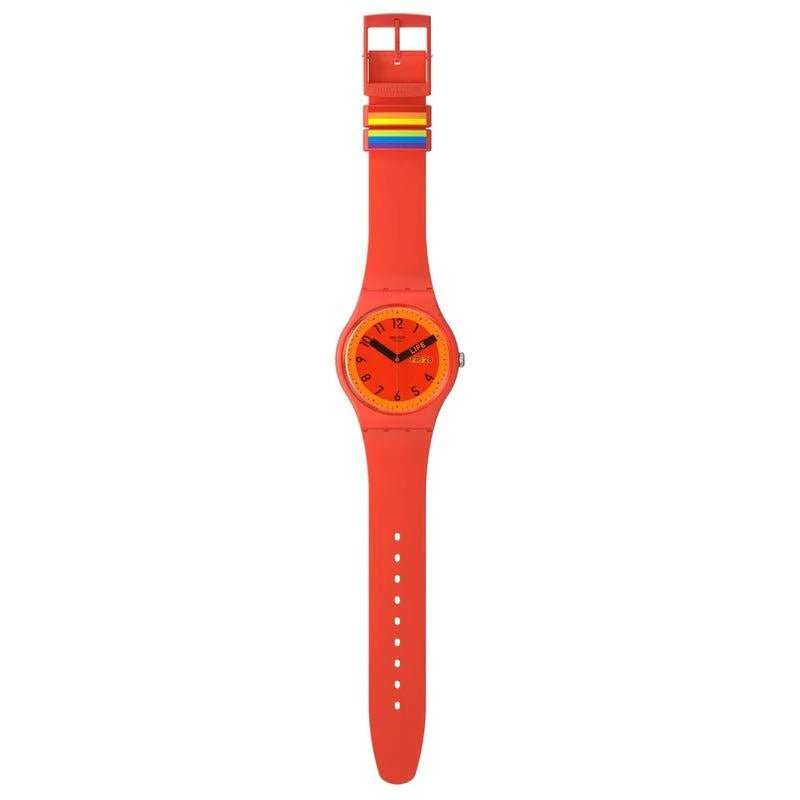 Swatch Proudly Red Unisex Watch | SO29R705