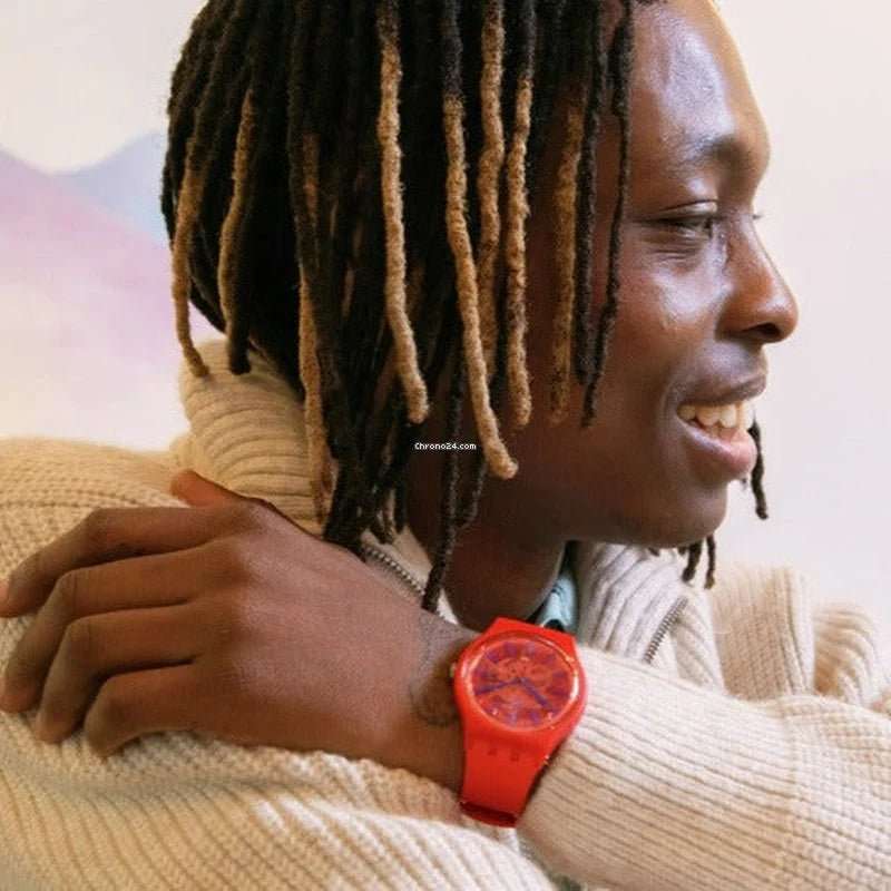 Swatch Redder Than Red Pay Unisex Watch | SO29R107-5300