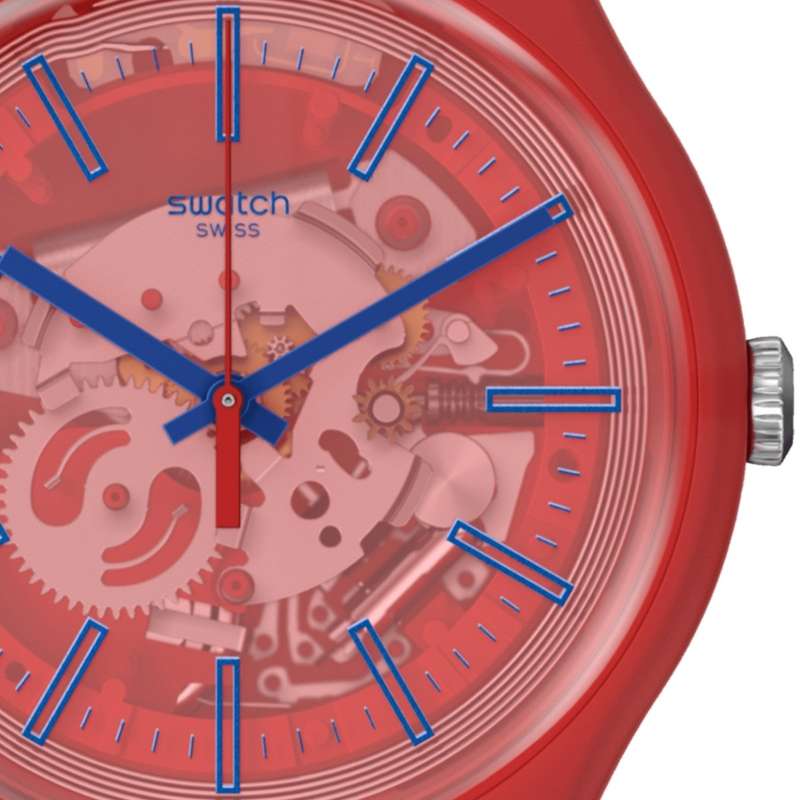 Swatch Redder Than Red Pay Unisex Watch | SO29R107-5300