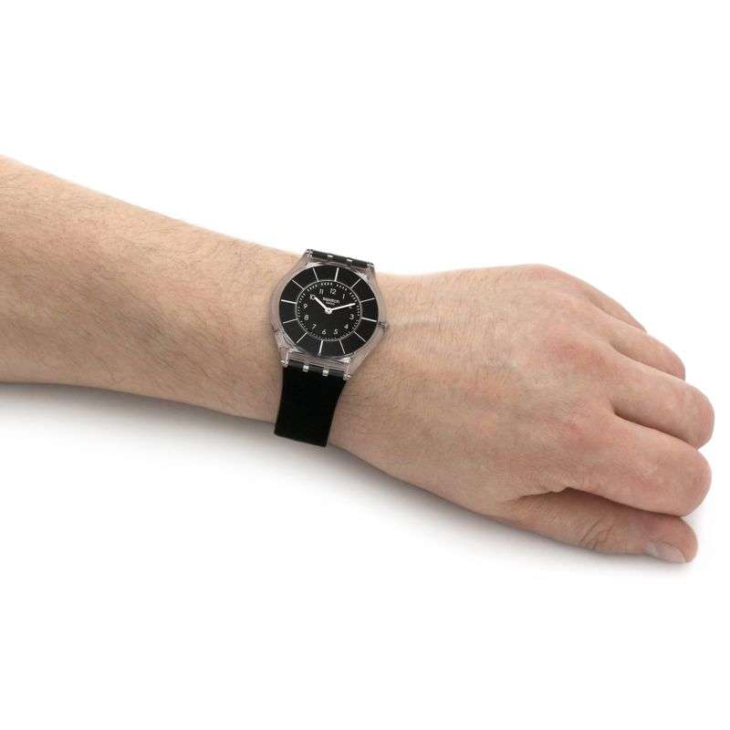 Swatch Skins Black Classiness Again Unisex Watch| SS08K103