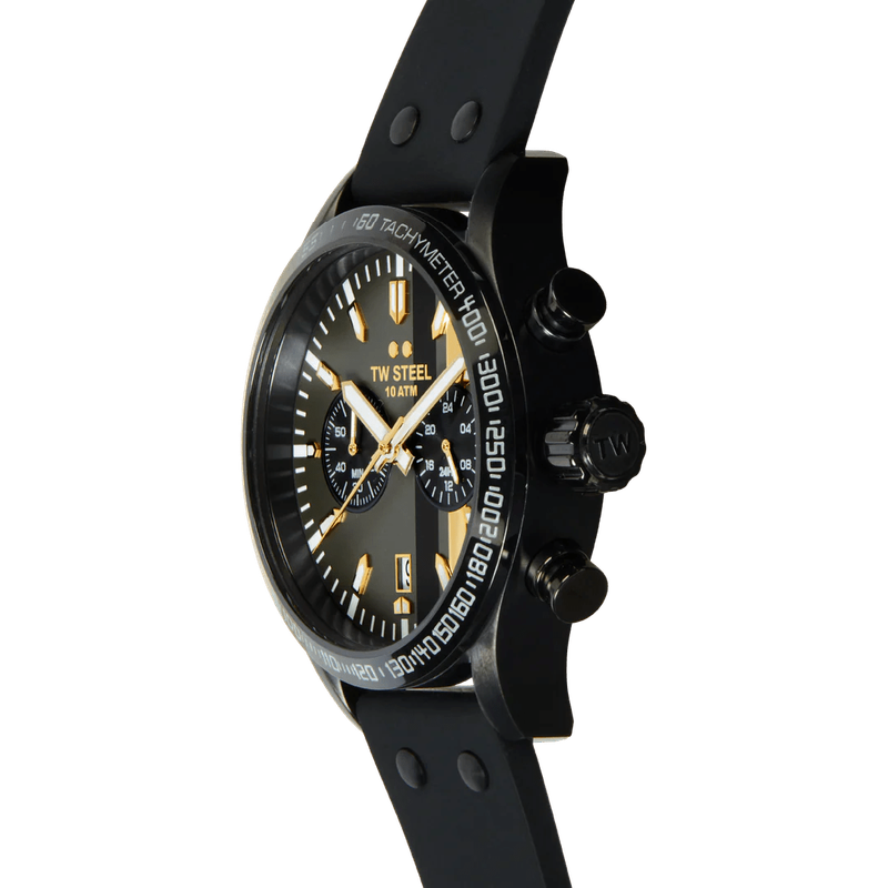 TW Steel Black Rubber Sports Men's Watch | VS122