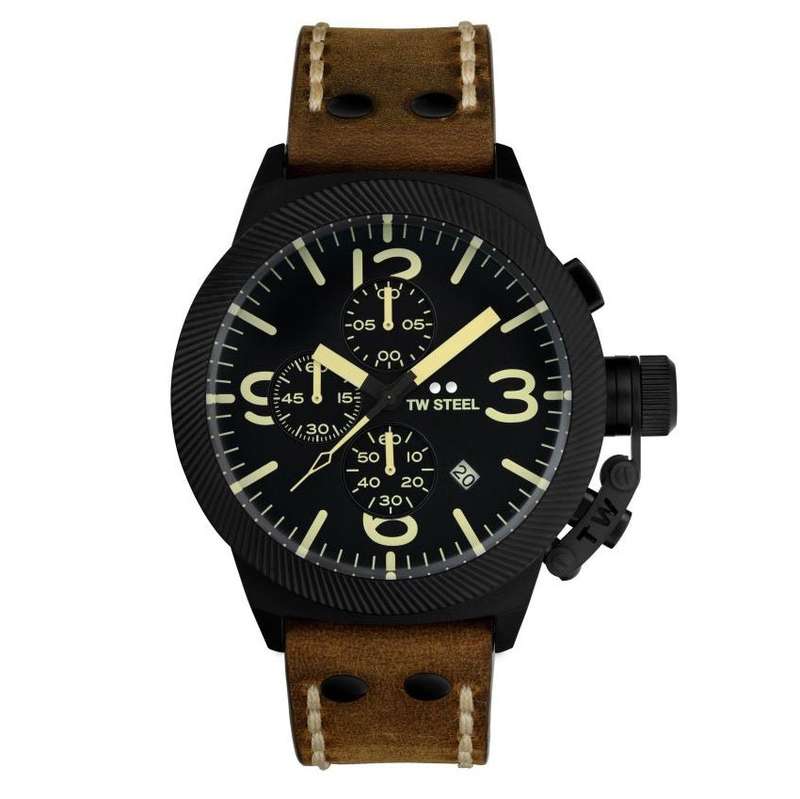 TW Steel Canteen Chronograph Black Men's Watch | CS107