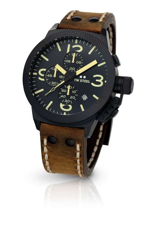 TW Steel Canteen Chronograph Black Men's Watch | CS107