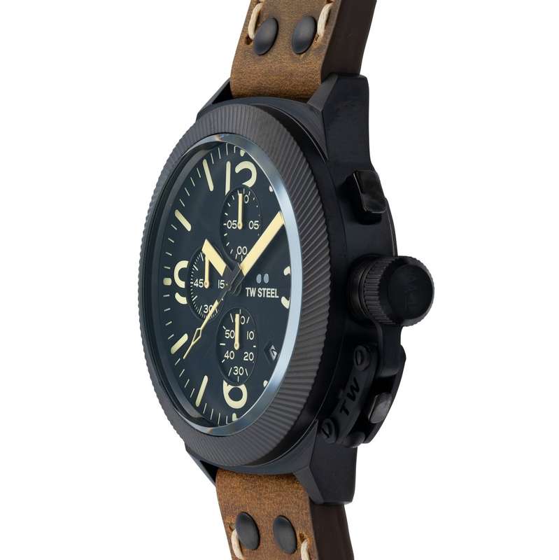TW Steel Canteen Chronograph Black Men's Watch | CS107
