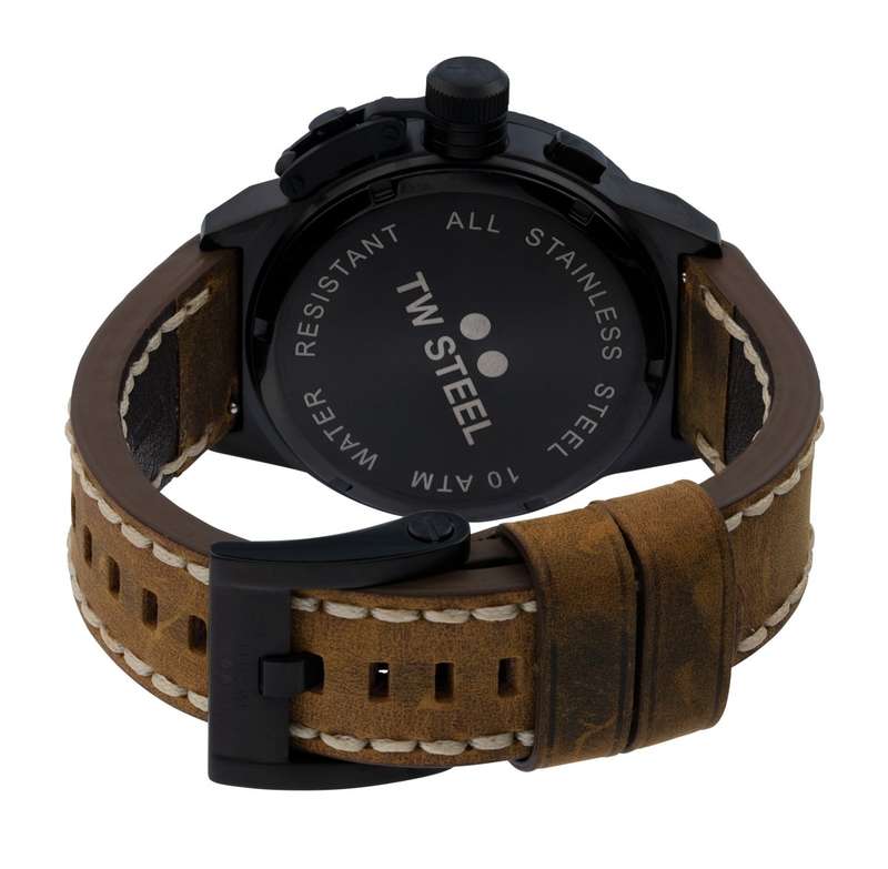 TW Steel Canteen Chronograph Black Men's Watch | CS107