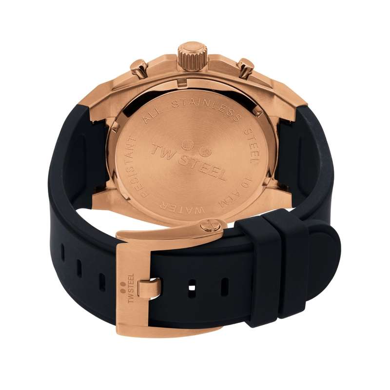 TW Steel CEO Tech | Black Dial | Black Rubber Strap Men's Watch | CE4103