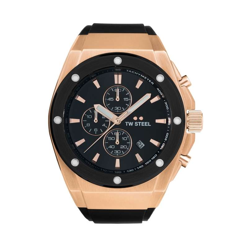 TW Steel CEO Tech | Black Dial | Black Rubber Strap Men's Watch | CE4103