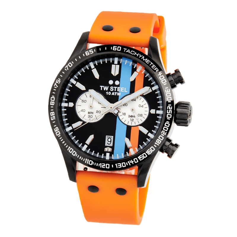 TW Steel Chronograph Black Satin Dial Men's Watch | VS124