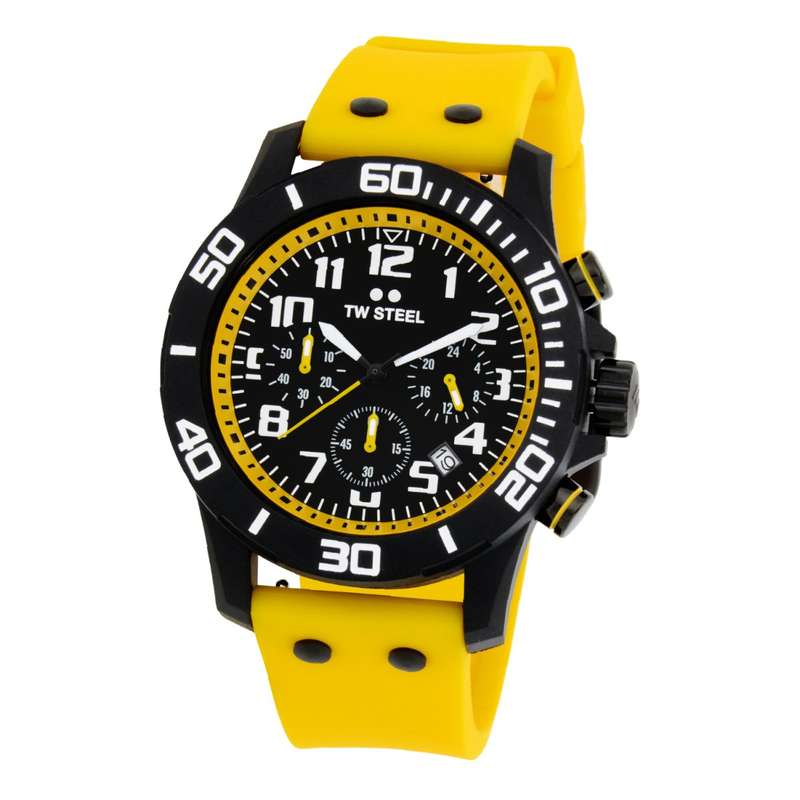 TW Steel Yellow & Black Carbon Men's Watch | CA3