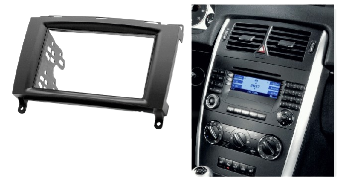 Mercedes Benz A,B,Vito,Viano 2005-2012 Double Din Black Trimplate