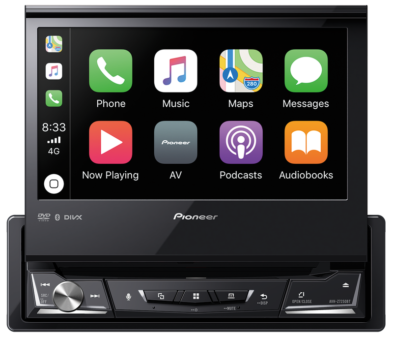 Pioneer AVH-Z7250BT In-Dash BT/DVD/USB Single Din Player with Apple CarPlay & Android Auto