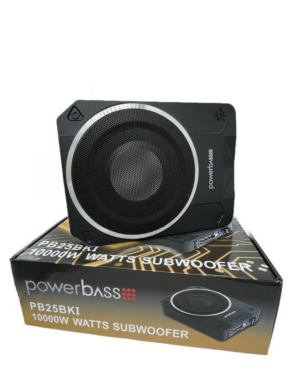 Powerbass PB25BKI 10" 10000w  Active Subwoofer with Wiring Kit