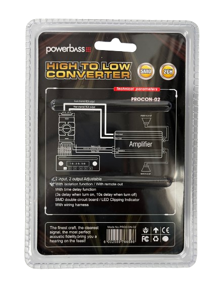 Powerbass PROCON02 CONVERTER  2 Channel Pro HI/LOW