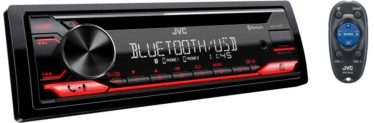 JVC KD-T712BT BT/CD/USB Single Din Radio