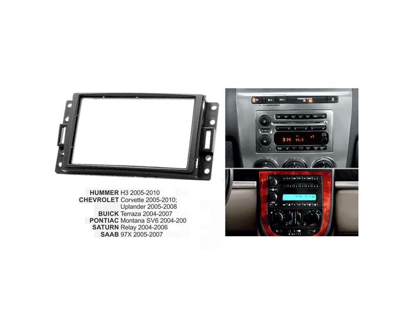 Chevrolet/Hummer/Buick/Pontiac/Saturn/Saab 11-064 Double Din Trimplate