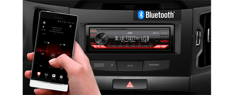JVC KDX282BT BT/USB Single Din Radio