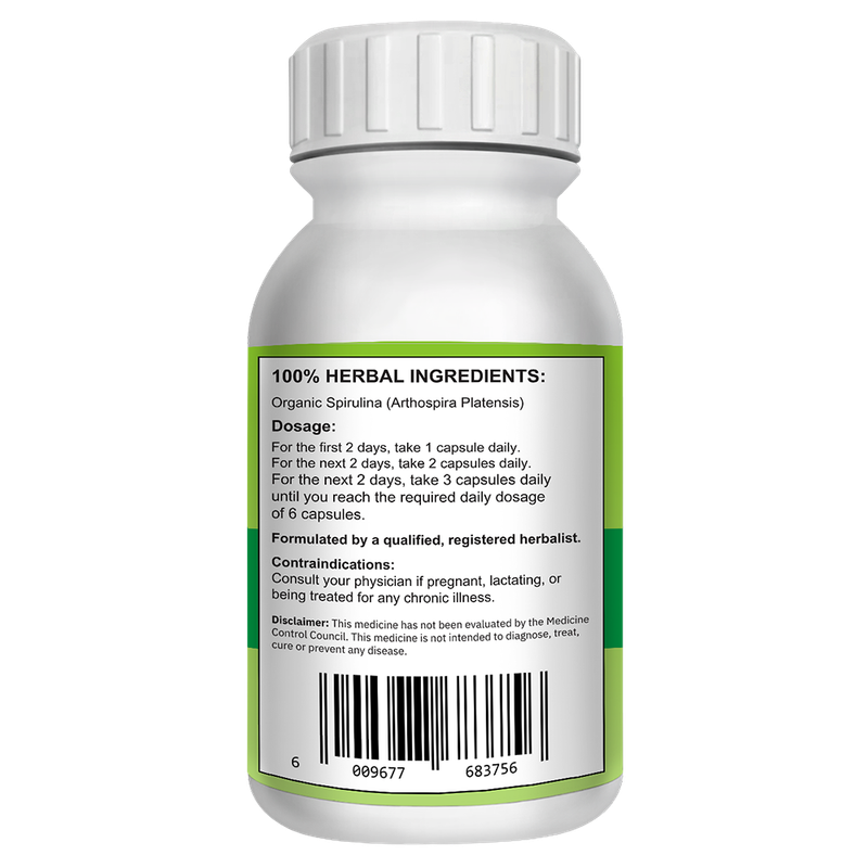 Organic Spirulina 90 x 250mg Capsules