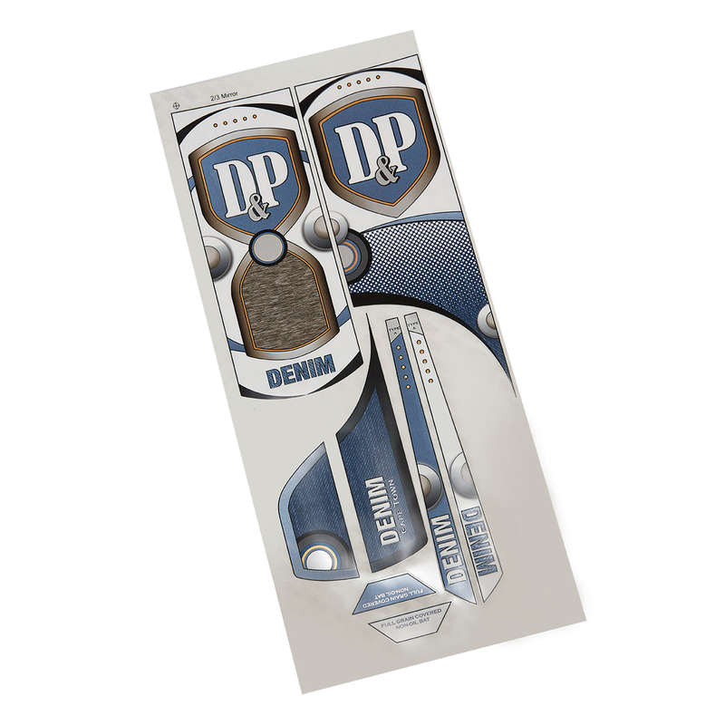 DP Cricket Bat Denim Sticker Set