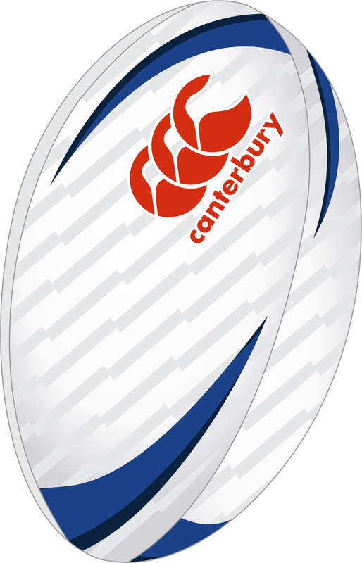 Canterbury Thrillseeker Rugby Ball White/Royal