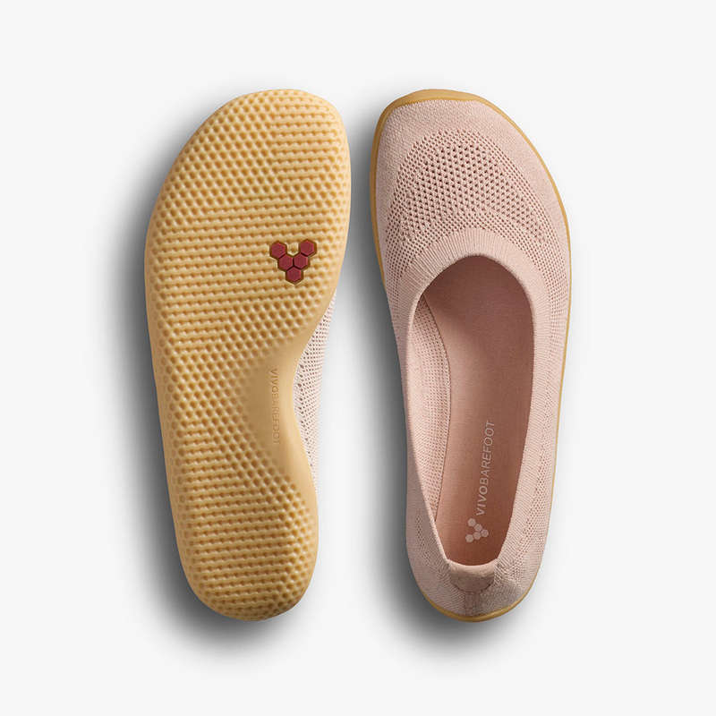 Vivobarefoot Primus Asana Yin Ballerina Knit Womens Rose