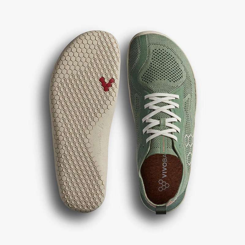 Vivobarefoot Primus Lite Knit Natural Mens Dusty Green