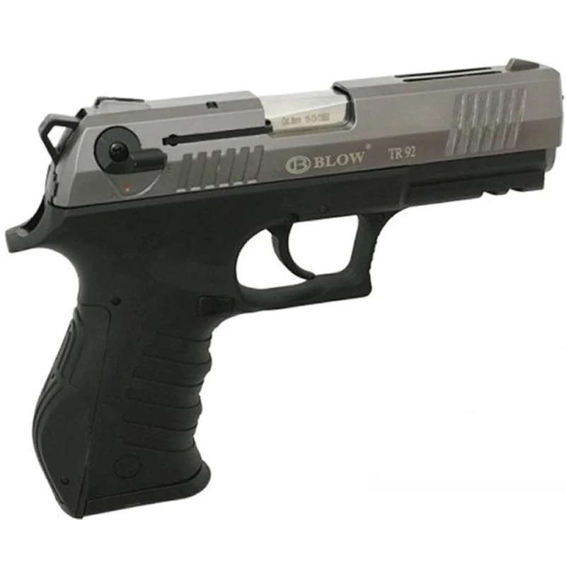 BLOW TR92 SATIN BLANK GUN +10 BLANKS + HOLSTER