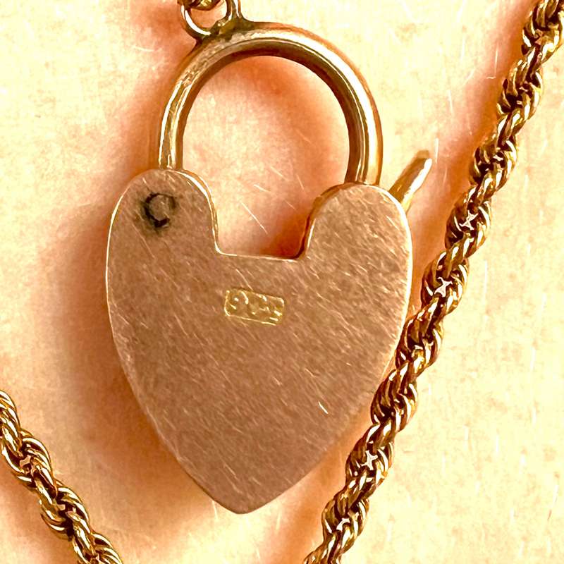 Victorian Heart Lock Pendant c.1890