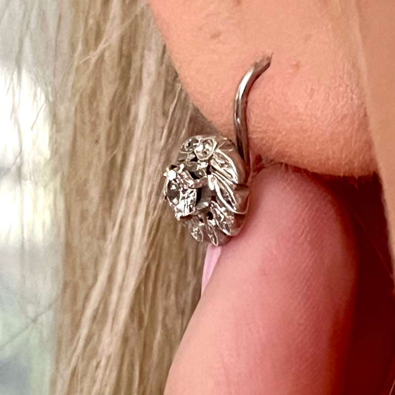 Vintage 18ct Gold and Diamond Earrings