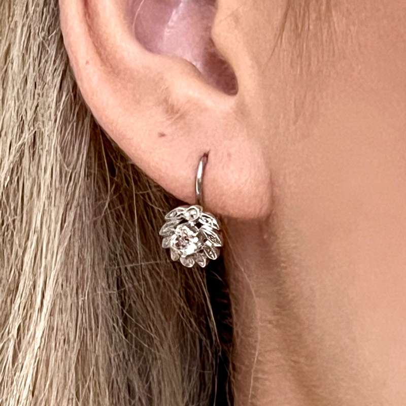 Vintage 18ct Gold and Diamond Earrings