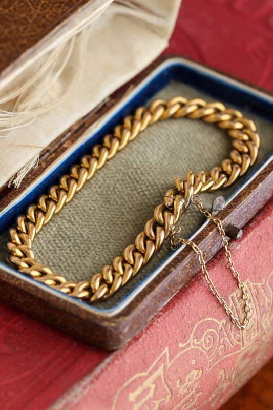 Antique French Gold "Gourmette" Bracelet