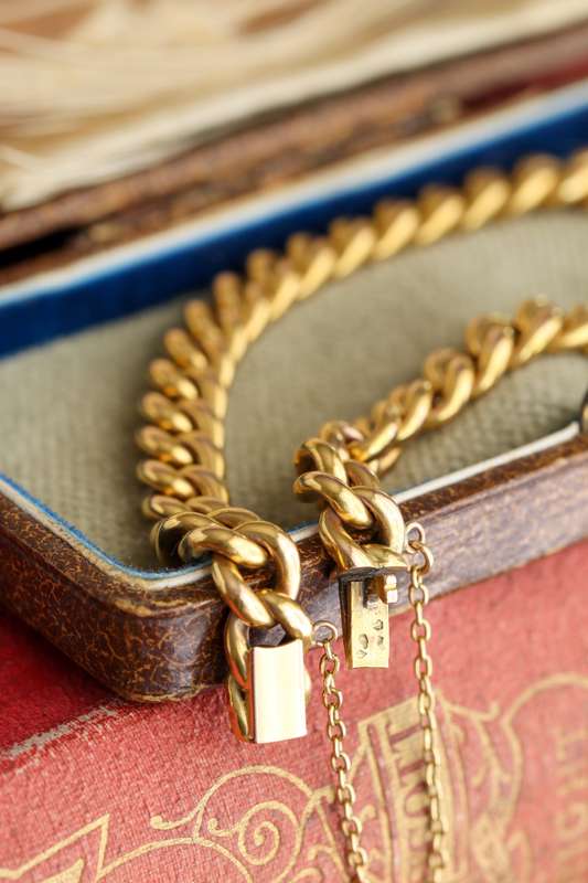 Antique French Gold "Gourmette" Bracelet