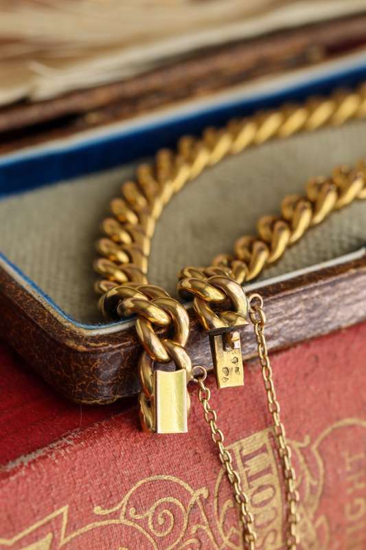 Antique French Gold "Gourmette" Bracelet